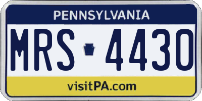 PA license plate MRS4430