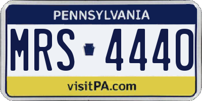 PA license plate MRS4440