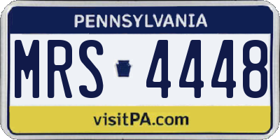 PA license plate MRS4448