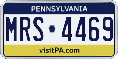 PA license plate MRS4469