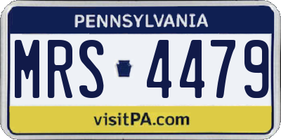 PA license plate MRS4479