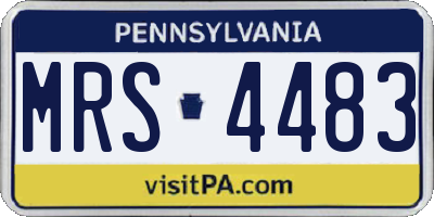 PA license plate MRS4483