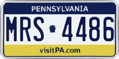 PA license plate MRS4486