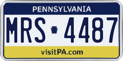 PA license plate MRS4487