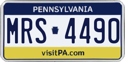 PA license plate MRS4490