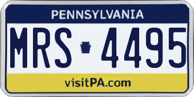 PA license plate MRS4495