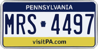 PA license plate MRS4497
