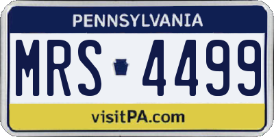 PA license plate MRS4499
