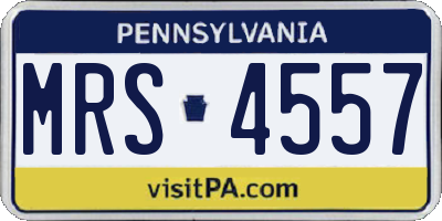 PA license plate MRS4557