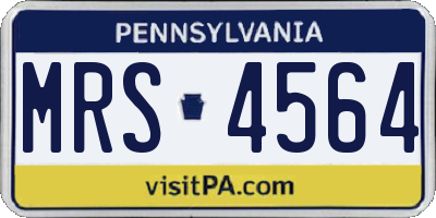 PA license plate MRS4564