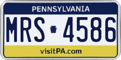 PA license plate MRS4586