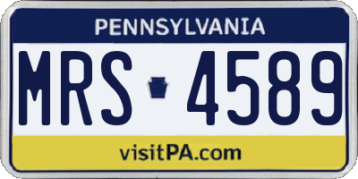 PA license plate MRS4589