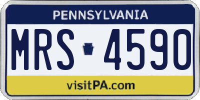 PA license plate MRS4590