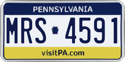 PA license plate MRS4591