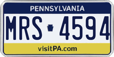 PA license plate MRS4594