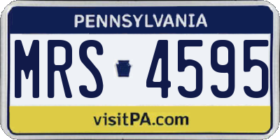 PA license plate MRS4595