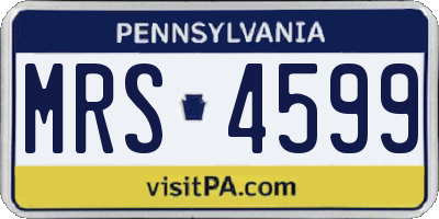 PA license plate MRS4599