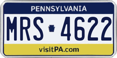 PA license plate MRS4622