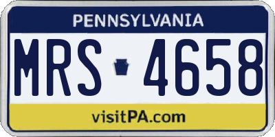 PA license plate MRS4658