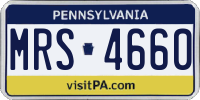 PA license plate MRS4660