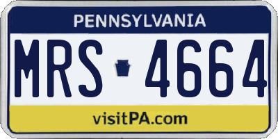 PA license plate MRS4664