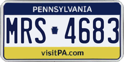 PA license plate MRS4683