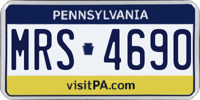 PA license plate MRS4690