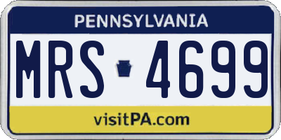PA license plate MRS4699