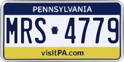 PA license plate MRS4779