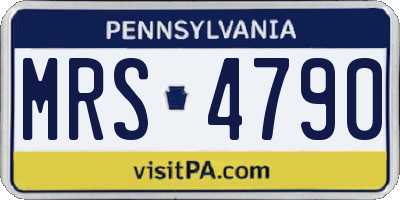 PA license plate MRS4790