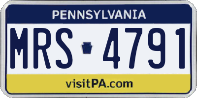 PA license plate MRS4791