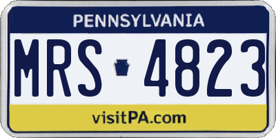 PA license plate MRS4823