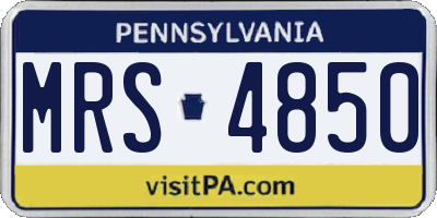 PA license plate MRS4850