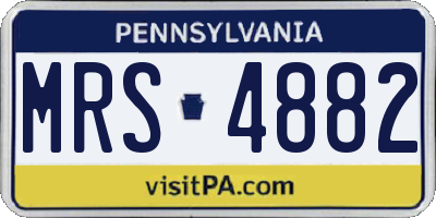 PA license plate MRS4882