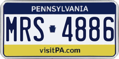 PA license plate MRS4886