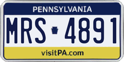 PA license plate MRS4891