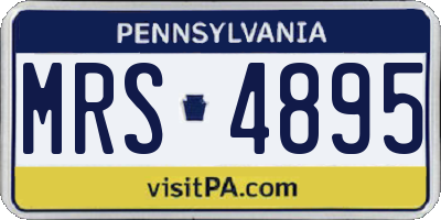 PA license plate MRS4895
