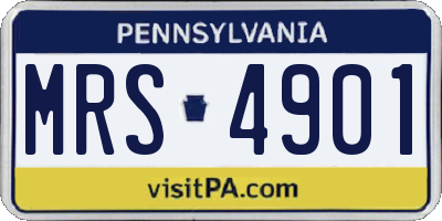 PA license plate MRS4901