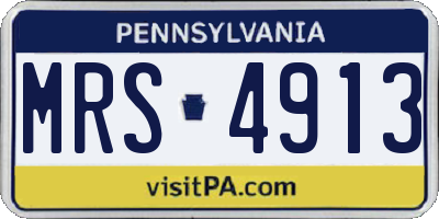 PA license plate MRS4913