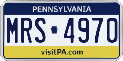 PA license plate MRS4970