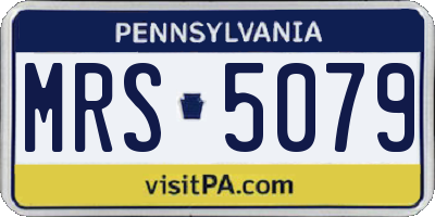 PA license plate MRS5079