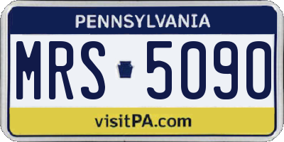 PA license plate MRS5090