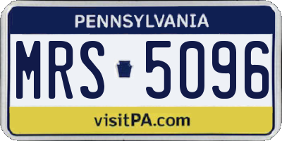 PA license plate MRS5096