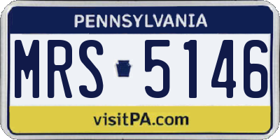 PA license plate MRS5146