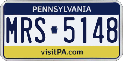 PA license plate MRS5148