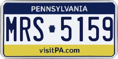 PA license plate MRS5159