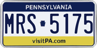 PA license plate MRS5175