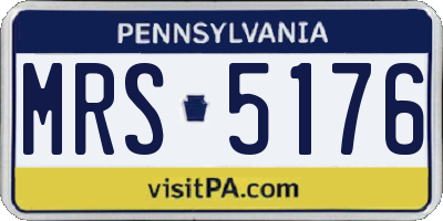 PA license plate MRS5176
