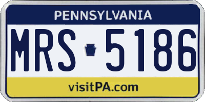 PA license plate MRS5186