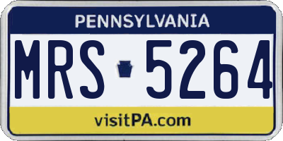 PA license plate MRS5264
